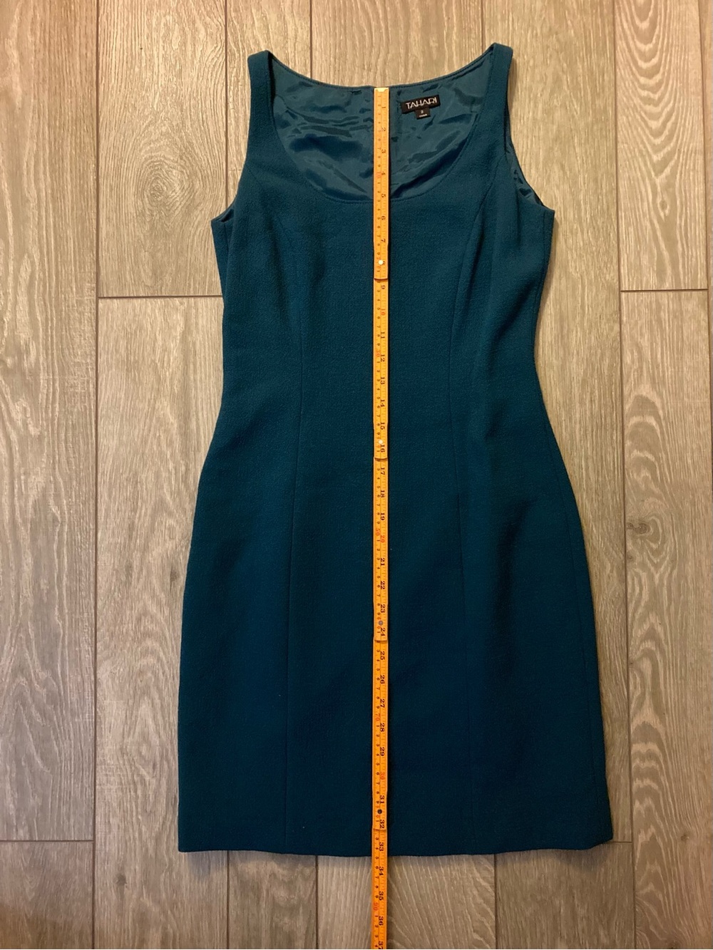 Tahari Teal Wool Dress Suit with Cropped Jacket NWT - Picture 11 of 16